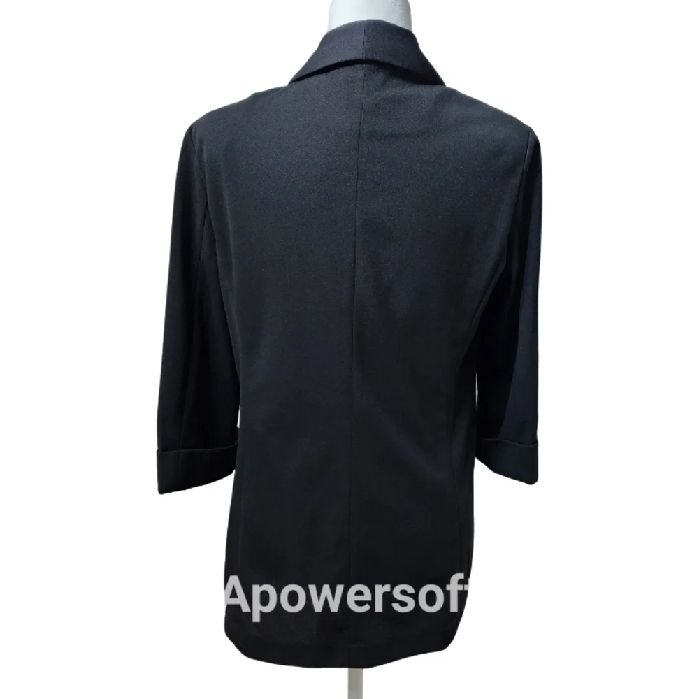 Anne Klein Black 3/4 Sleeve Blazer Jacket
